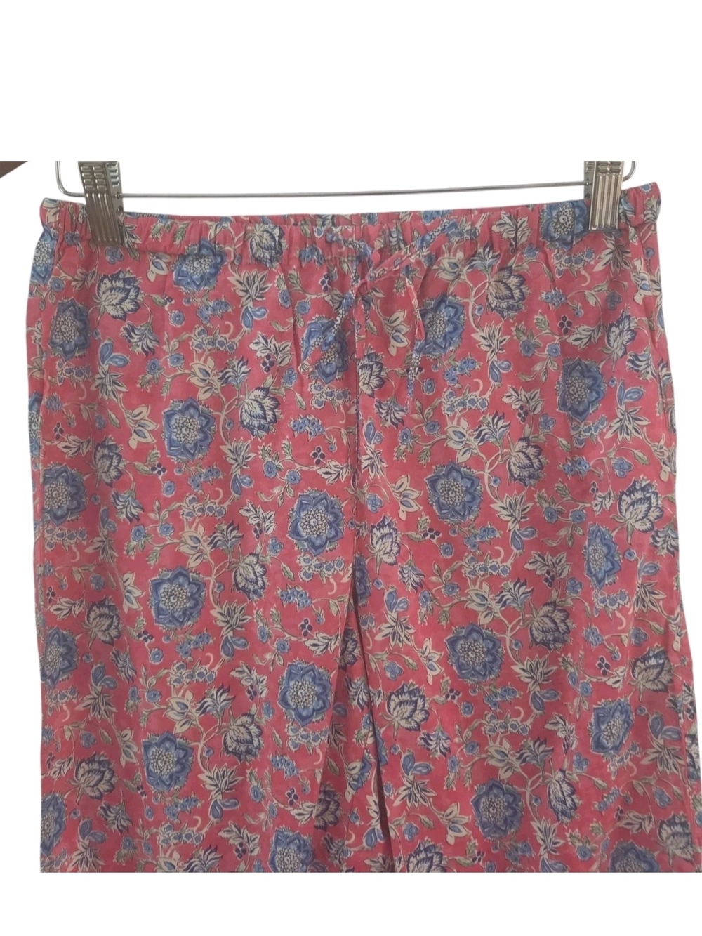 Lauren Ralph Lauren Pink Blue Floral Cropped Pant Pajamas 2 Piece Set Petite S - Picture 5 of 9